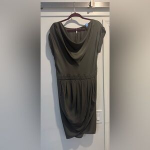 BCBG MaxAzria Grey Draped shift Dress